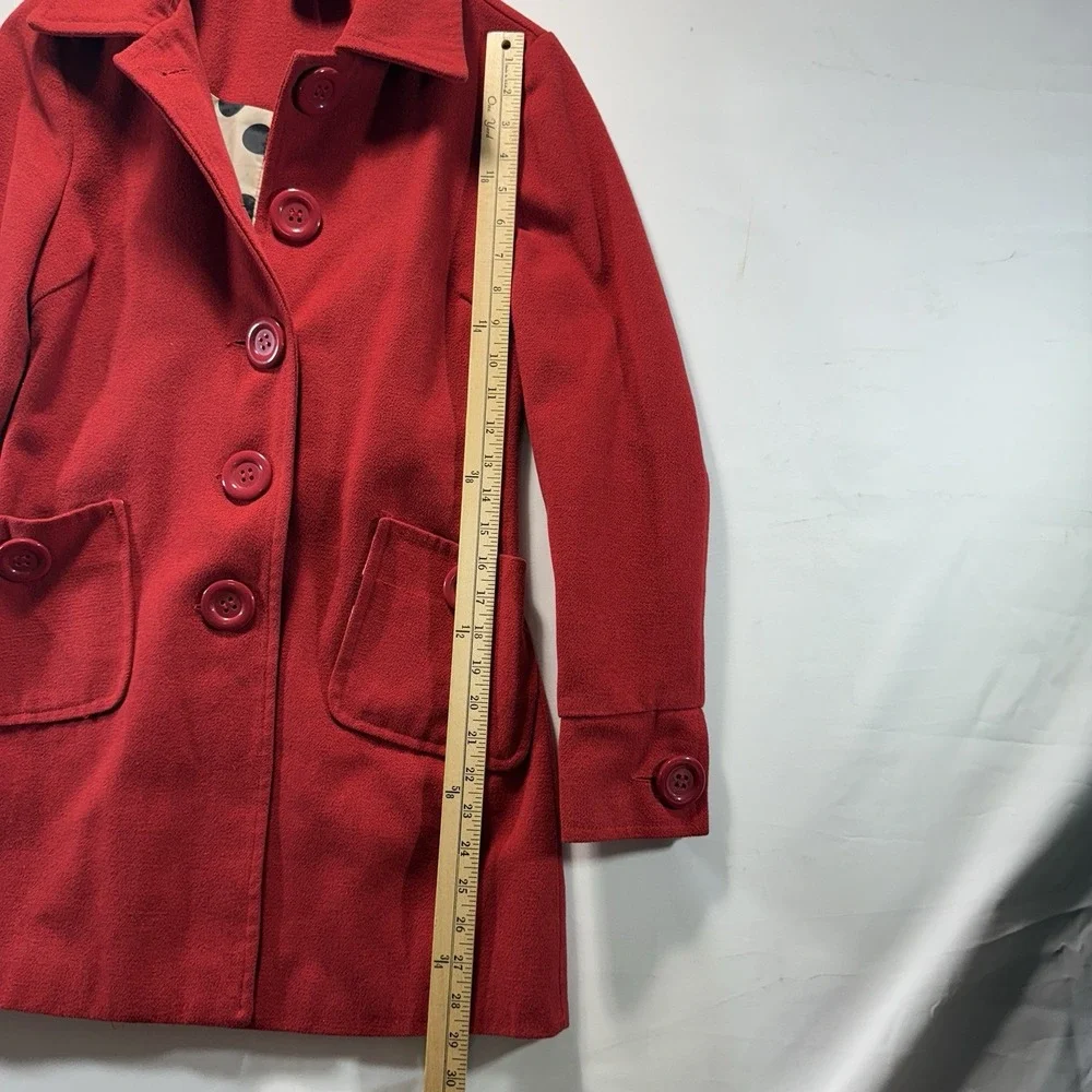 Windsor Red Wool Blend Lined Blazer Jacket Size S Classic - Picture 3 of 13